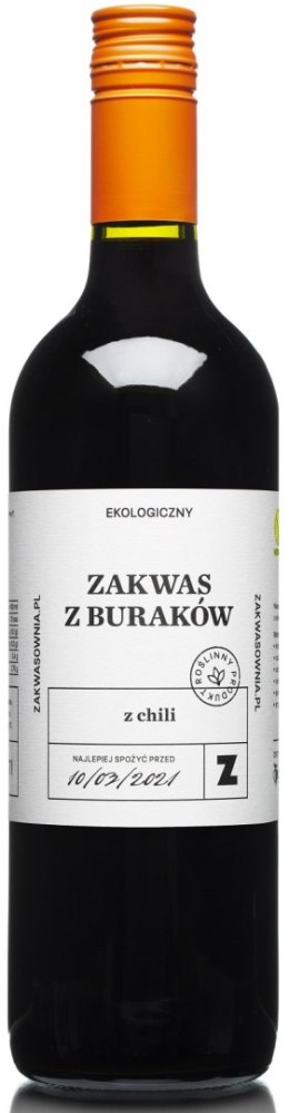 ZAKWAS Z BURAKÓW Z CHILI BIO 700 ml - DELIKATNA