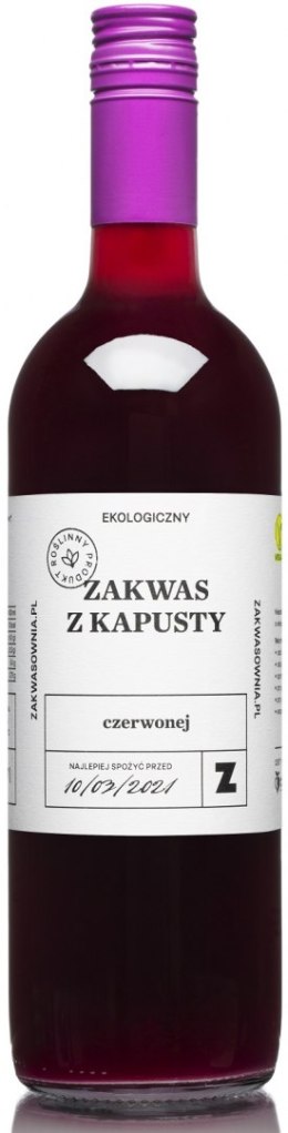 ZAKWAS Z KAPUSTY CZERWONEJ BIO 700 ml - DELIKATNA