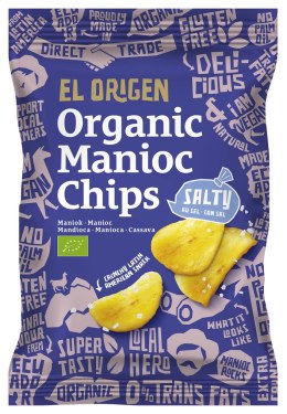 CHIPSY Z MANIOKU SOLONE BEZGLUTENOWE BIO 60 g - EL ORIGEN