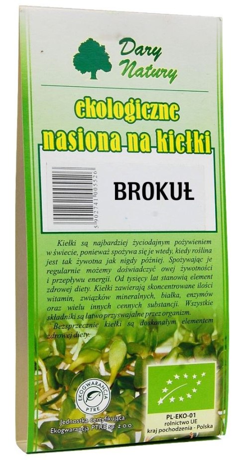 NASIONA BROKUŁU BIO NA KIEŁKI 30 g - DARY NATURY