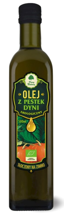 OLEJ Z PESTEK DYNI TŁOCZONY NA ZIMNO BIO 500 ml - DARY NATURY