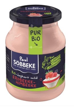 JOGURT KREMOWY TRUSKAWKA - MALINA BIO 500 g (SŁOIK) - SOBBEKE