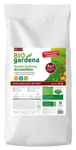 NAWÓZ DO TRAWNIKÓW JESIENNY ECO 25 kg - BIOGARDENA (PRODUKT SEZONOWY)