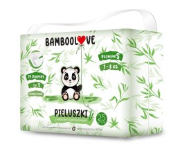 PIELUCHY Z WŁÓKNEM BAMBUSOWYM ROZMIAR S 3 - 8 kg (25 szt.) - BAMBOOLOVE