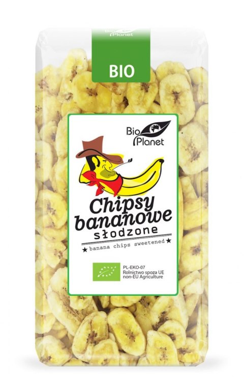 CHIPSY BANANOWE SŁODZONE BIO 350 g - BIO PLANET
