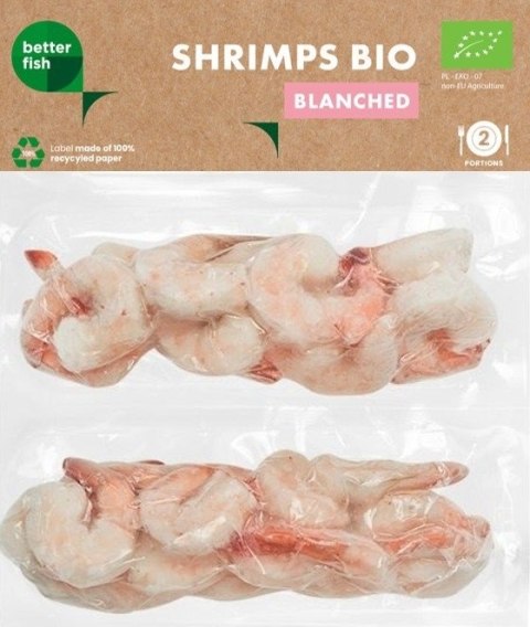 KREWETKI BIAŁE BLANSZOWANE MROŻONE BIO 160 g - BETTER FISH