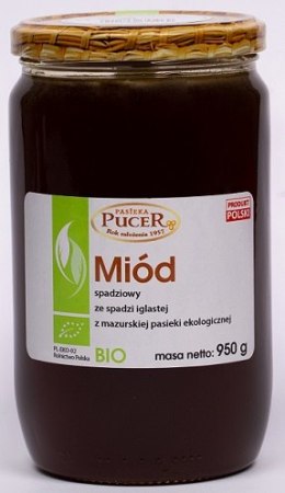 MIÓD SPADZIOWY ZE SPADZI IGLASTEJ BIO 950 g - PASIEKA PUCER