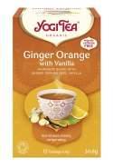 HERBATKA IMBIROWO - POMARAŃCZOWA Z WANILIĄ (GINGER ORANGE WITH VANILLA) BIO (17 x 1,8 g) 30,6 g - YOGI TEA