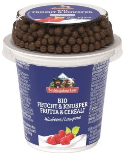 JOGURT MALINOWY Z KULKAMI CZEKOLADOWYMI BIO 150 g - BERCHTESGADENER LAND