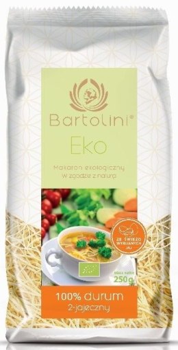 MAKARON (2-JAJECZNY) KRAJANKA CIENKA BIO 250 g - BARTOLINI (SIELSKA KLUSKA)