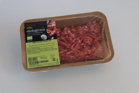 MIĘSO MIELONE WOŁOWE SUROWE BIO 300 g - WASĄG (NA ZAMÓWIENIE)