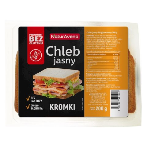 CHLEB JASNY KROJONY BEZGLUTENOWY 200 g - NATURAVENA