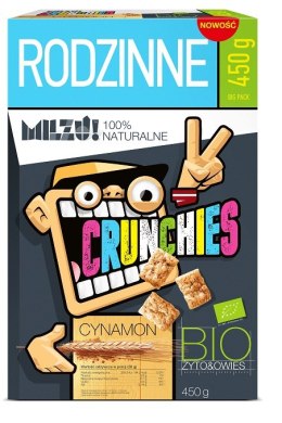 CRUNCHIES ŻYTNIO - OWSIANE CYNAMONOWE BIO 450 g - MILZU