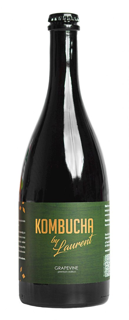 KOMBUCHA FERMENTOWANA NA BUKU O SMAKU WINOGRON (GRAPEVINE) BIO 750 ml - KOMBUCHA BY LAURENT (PREMIUM)