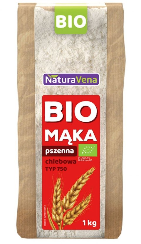 MĄKA PSZENNA CHLEBOWA TYP 750 BIO 1 kg - NATURAVENA