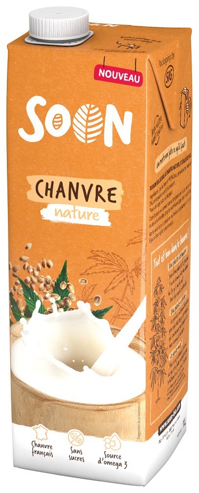 NAPÓJ Z KONOPI OMEGA-3 BEZ CUKRU BIO 1 L - SOJADE (SOON)