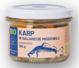 KARP W GALARECIE MIODOWEJ BIO 165 g (SŁOIK) - GOSPODARSTWO RYBACKIE ZAWÓLCZE