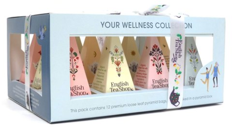 KOLEKCJA HERBATEK OWOCOWO - ZIOŁOWYCH BIO PIRAMIDKI (YOUR WELLNESS - 6 SMAKÓW) (12 x 2 g) 24 g - ENGLISH TEA SHOP ORGANIC