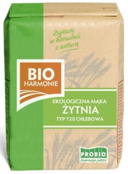 MĄKA ŻYTNIA CHLEBOWA TYP 720 BIO 1 kg - PROBIO (BIOHARMONIE)