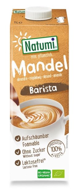 NAPÓJ MIGDAŁOWY BARISTA NIE ZAWIERA CUKRÓW BIO 1 L - NATUMI