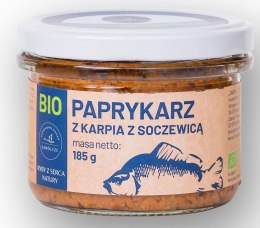 PAPRYKARZ Z KARPIA Z SOCZEWICĄ BIO 185 g (SŁOIK) - GOSPODARSTWO RYBACKIE ZAWÓLCZE