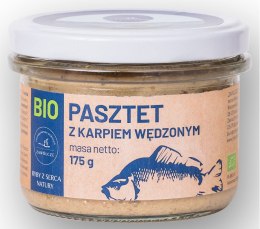 PASZTET Z KARPIEM WĘDZONYM BIO 175 g (SŁOIK) - GOSPODARSTWO RYBACKIE ZAWÓLCZE