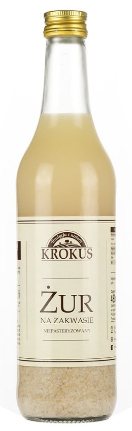 ŻUR NA ZAKWASIE NIEPASTERYZOWANY 480 ml - KROKUS