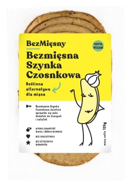 SZYNKA CZOSNKOWA ROŚLINNA PLASTRY 120 g - BEZMIĘSNY