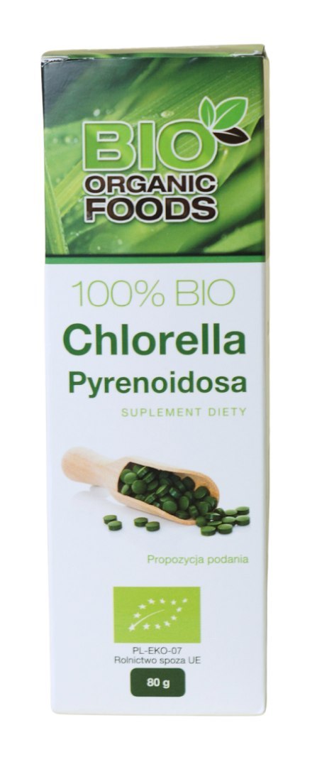 CHLORELLA PYRENOIDOSA BIO (250 mg) 320 TABLETEK - BIO ORGANIC FOODS