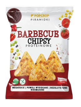 CHRUPKI PIRAMIDKI PROTEINOWE O SMAKU BARBECUE BEZGLUTENOWE 60 g - POPCROP