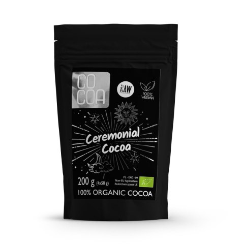 KAKAO CEREMONIALNE - TABLICZKI GORZKIE 100 % KAKAO BIO (4 x 50 g) 200 g - COCOA