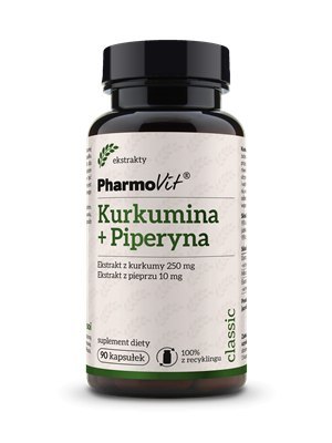 KURKUMINA + PIPERYNA BEZGLUTENOWE 90 KAPSUŁEK - PHARMOVIT (CLASSIC)