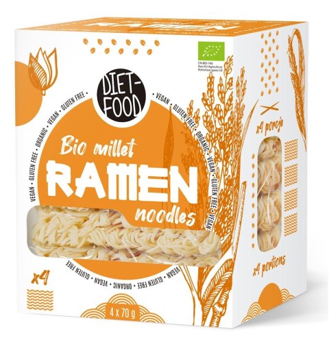 MAKARON (JAGLANY) RAMEN BEZGLUTENOWY BIO 280 g - DIET-FOOD