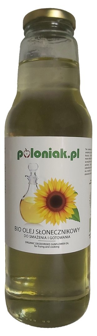 OLEJ SŁONECZNIKOWY DO GOTOWANIA I SMAŻENIA BIO 750 ml - POLONIAK