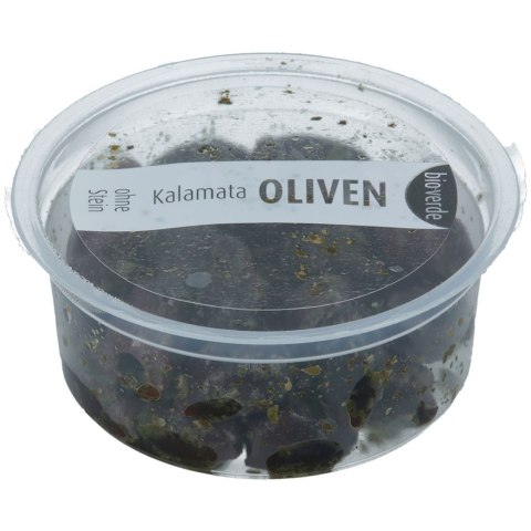 OLIWKI CZARNE KALAMATA BEZ PESTEK Z ZIOŁAMI BIO 80 g - BIO-VERDE