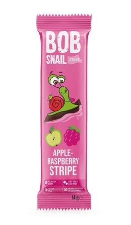 PRZEKĄSKA STRIPE JABŁKO - MALINA BEZ DODATKU CUKRÓW BEZGLUTENOWA 14 g - BOB SNAIL