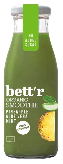 SMOOTHIE ANANAS - ALOES - MIĘTA TŁOCZONE NA ZIMNO BIO 250 ml - BETT'R