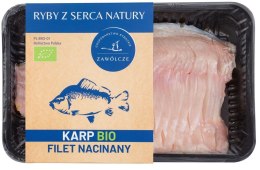 KARP ŚWIEŻY FILET NACINANY BIO (około 0,50 kg) (TACKA) - GOSPODARSTWO RYBACKIE ZAWÓLCZE (NA ZAMÓWIENIE)