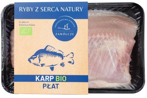 KARP ŚWIEŻY PŁAT BIO (około 0,50 kg) (TACKA) - GOSPODARSTWO RYBACKIE ZAWÓLCZE (NA ZAMÓWIENIE)