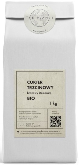 CUKIER TRZCINOWY DEMERARA BIO 1 kg - THE PLANET