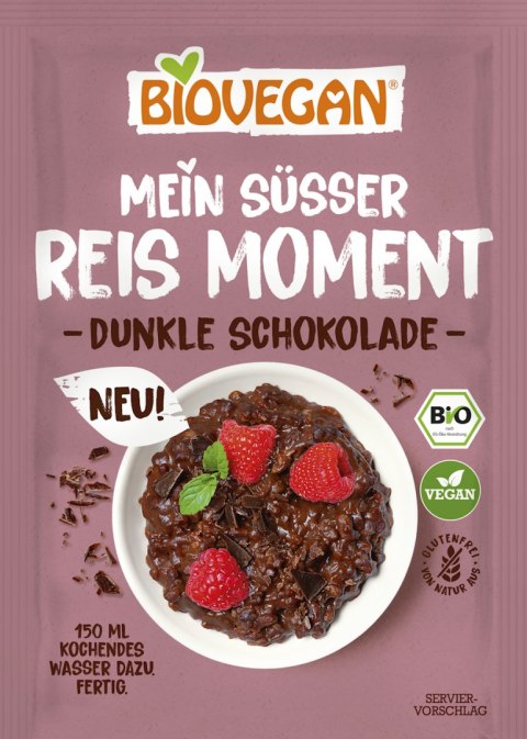 DESER RYŻOWY INSTANT CZEKOLADOWY BEZGLUTENOWY BIO 60 g - BIOVEGAN