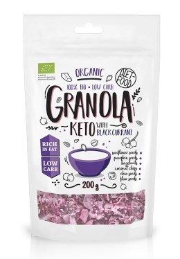 GRANOLA CZARNA PORZECZKA KETO BIO 200 g - DIET-FOOD