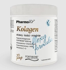 KOLAGEN O SMAKU BANANOWYM FLEXY FORMULA BEZGLUTENOWY 196 g - PHARMOVIT