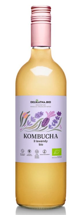 KOMBUCHA 3 LAWENDY BIO 750 ml - DELIKATNA