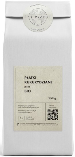 PŁATKI KUKURYDZIANE JASNE BEZ DODATKU CUKRÓW BIO 250 g - THE PLANET