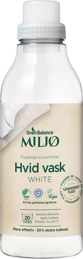 PŁYN DO PRANIA BIAŁYCH UBRAŃ (KONCENTRAT) ECO 900 ml (20 PRAŃ) - GRON BALANCE
