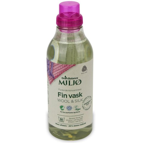 PŁYN DO PRANIA WEŁNIANYCH I JEDWABNYCH UBRAŃ (KONCENTRAT) ECO 900 ml (30 PRAŃ) - GRON BALANCE