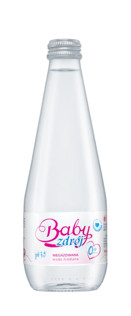 WODA ŹRÓDLANA NIEGAZOWANA 330 ml (SZKŁO) - AQUA EAST (BABY ZDRÓJ)