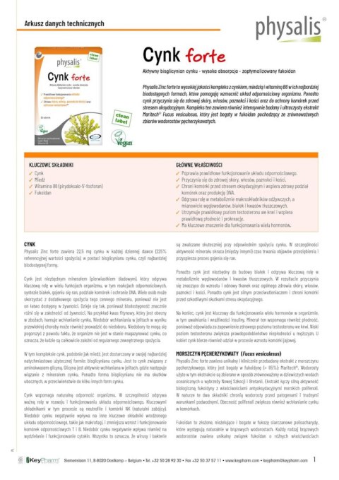 CYNK FORTE 30 TABLETEK - PHYSALIS