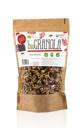 GRANOLA Z GOJI BEZ DODATKU CUKRÓW BEZGLUTENOWA BIO 60 g - PAPAGRIN